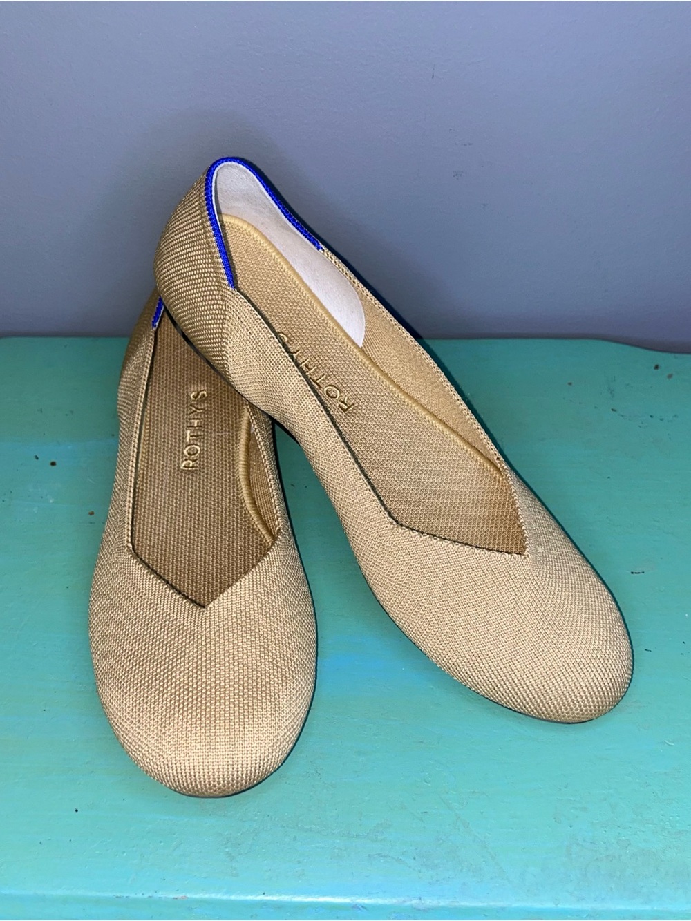 NWOT Rothy’s The Flat Camel Ballet Flats Washable Size 8 1/2